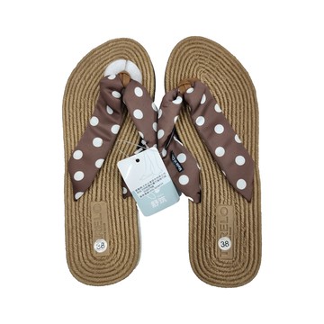 333家居鞋館 女款 純色動力拖鞋  38  棕色