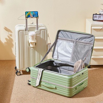 新款行李箱女大容量多功能拉桿箱鋁框深倉旅行箱萬向輪密碼箱