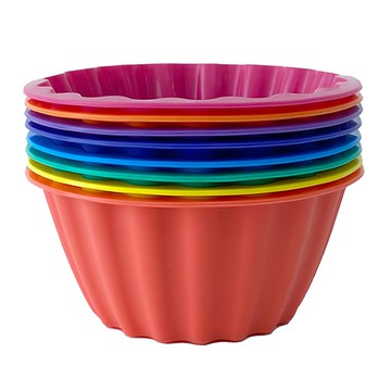 comet Kitchen 彩色矽膠馬芬模具8件組  8 x 8 x 4cm  1組