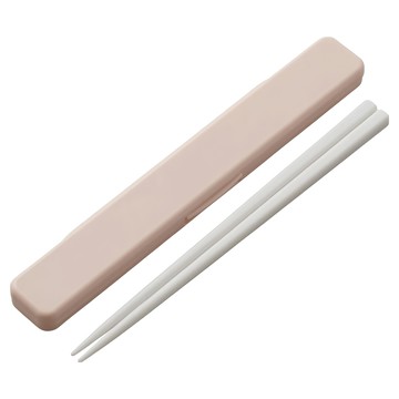 Skater 塑膠筷子 18cm  粉膚色  附盒子的筷子組  1套