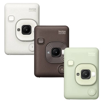 FUJIFILM instax mini LiPlay 數位 拍立得相機+空白底片20張(抹茶綠/古銅/霧白)公司貨
