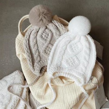 兔兔編織坊ins熱款太妃糖兒童毛線帽寶寶毛線手工棒針diy編織材料