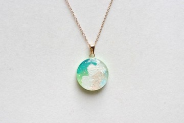 樹脂藝術 圓形墜飾・帶來雨的雲 1・25mm