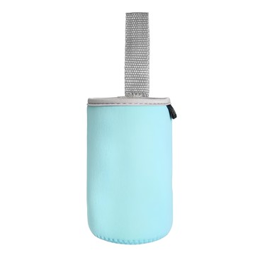 PUKU 藍色企鵝 提帶水杯套 11.5 x 6.5cm 水色 輕巧便攜 適用多種水杯  1個