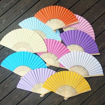兒童diy手工扇彩色幼兒園可作繪畫涂鴉題字空白紙扇手工紙扇材料