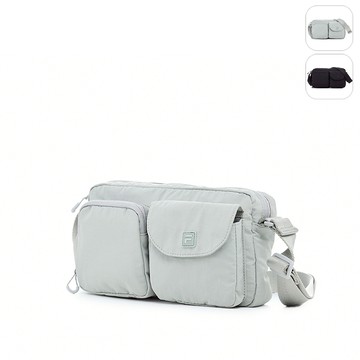 【FILA】 簡約斜背包-淺灰 BMZ-1601-GY