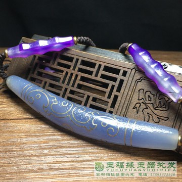 藏傳老瑪瑙纏絲牛角天珠掐絲鑲嵌藍玉髓油潤包漿項鏈鎖骨鏈吊墜