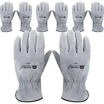 KameLo 皮革工作手套  灰色  4雙  808-L