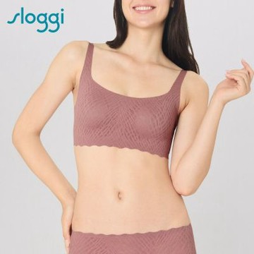 sloggi-ZERO FEEL BLISS零感蕾絲雅致系列U領背心式內衣 巧克甜心