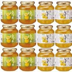 ゆず茶・瀬戸内レモンのレモネードセット　12本(2種×6)