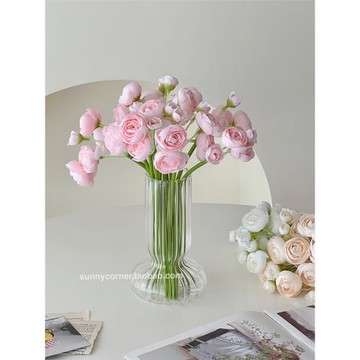 元氣角落 ins洋牡丹仿真花桌面花藝擺件露蓮假花客廳高檔裝飾擺設