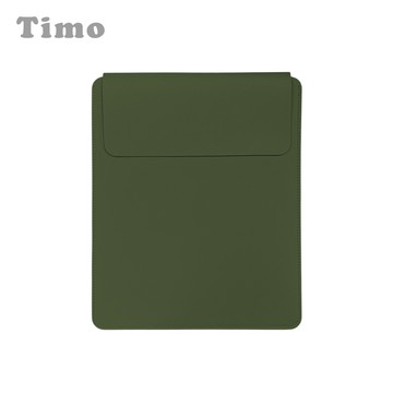 【Timo】Apple iPad / 三星平板 10.9吋以下通用 輕薄皮革收納包 筆電內袋-軍綠色