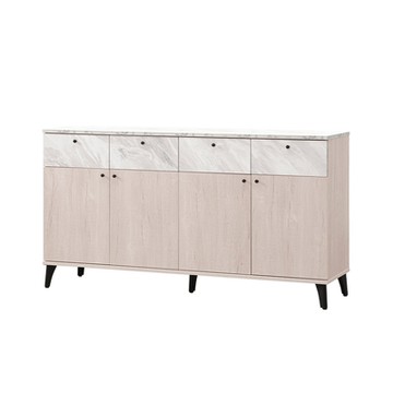 唯熙傢俱-埃賽爾白橡色5尺餐櫃