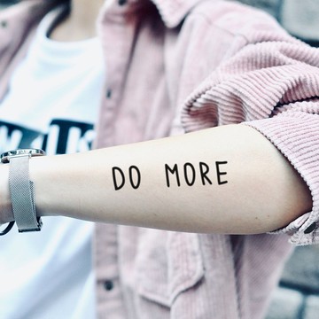 OhMyTat 多做 Do More 刺青圖案紋身貼紙 (2 張)