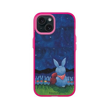 iPhone 15 Clear 粉漾桃 - 幾米 Jimmy Liao - 世界別為我擔心-在一起