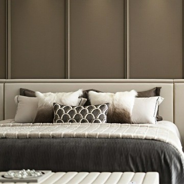 『百貨屋二號』高端輕奢抱枕樣板間軟裝皮草靠枕獺兔毛白棕色靠墊侘寂風民宿靠包