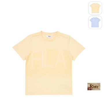 【FILA】KIDS 孩童款 吸濕排汗 短袖圓領T恤-黃色 1TEZ-4304-YE