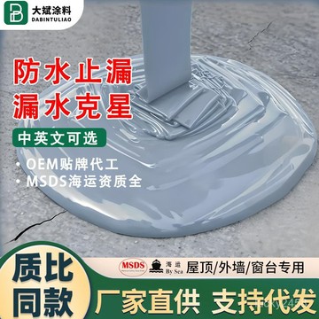 跨境屋頂防水塗料專用補漏液體捲材頂樓堵漏王水性聚氨酯防水材料lucky2458