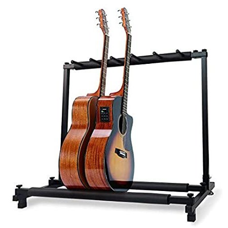 Morimoe Guitar Bass Stand for Multiple Guitars Display Foldable Rack (5-Spa＿並行輸入品