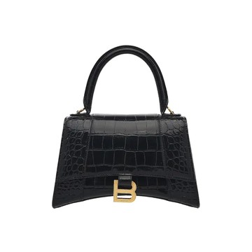 BALENCIAGA HOURGLASS 鱷魚壓紋小號手提包沙漏包