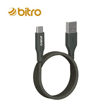 bitro BC120AC USB-A to USB-C 柔韌編織傳輸快充線1.2M