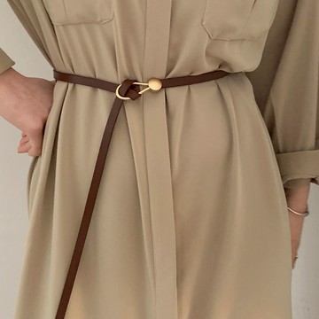 腰鏈打結細腰帶西裝配連衣裙子女裝飾襯衫收腰時尚黑色小皮帶【淘夢屋】