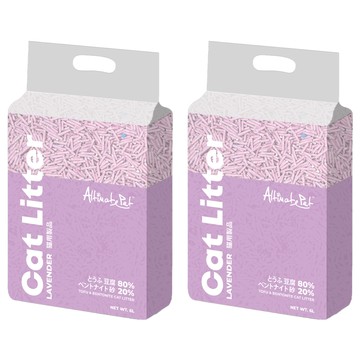 Altimate Pet 粉安心雙效豆腐礦砂 80%豆腐+20%膨潤土  薰衣草  6L  2包