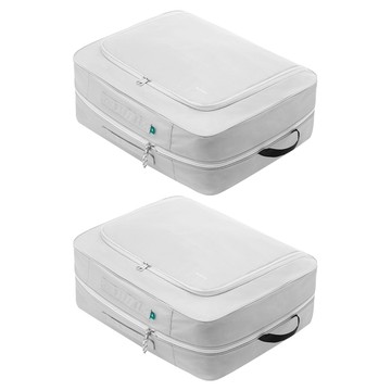 Branden 第二代體積縮小衣物壓縮袋  淺灰色  XXL