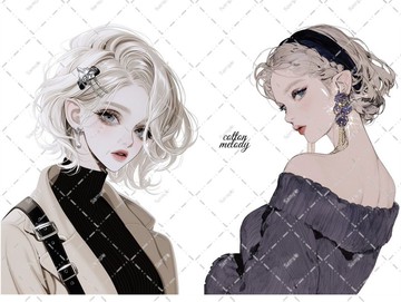 原創貼紙 No.7057 人物貼紙｜原創設計｜女孩貼紙｜原創人物貼紙