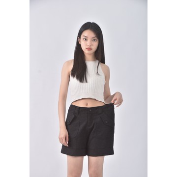 (M) bettys高腰質感黑色短褲二手衣