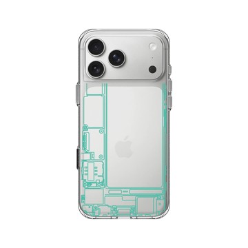 iPhone 17 Pro Max Clear Case（相機按鈕） 透明 - JOCR - Inside an iPhone - Green