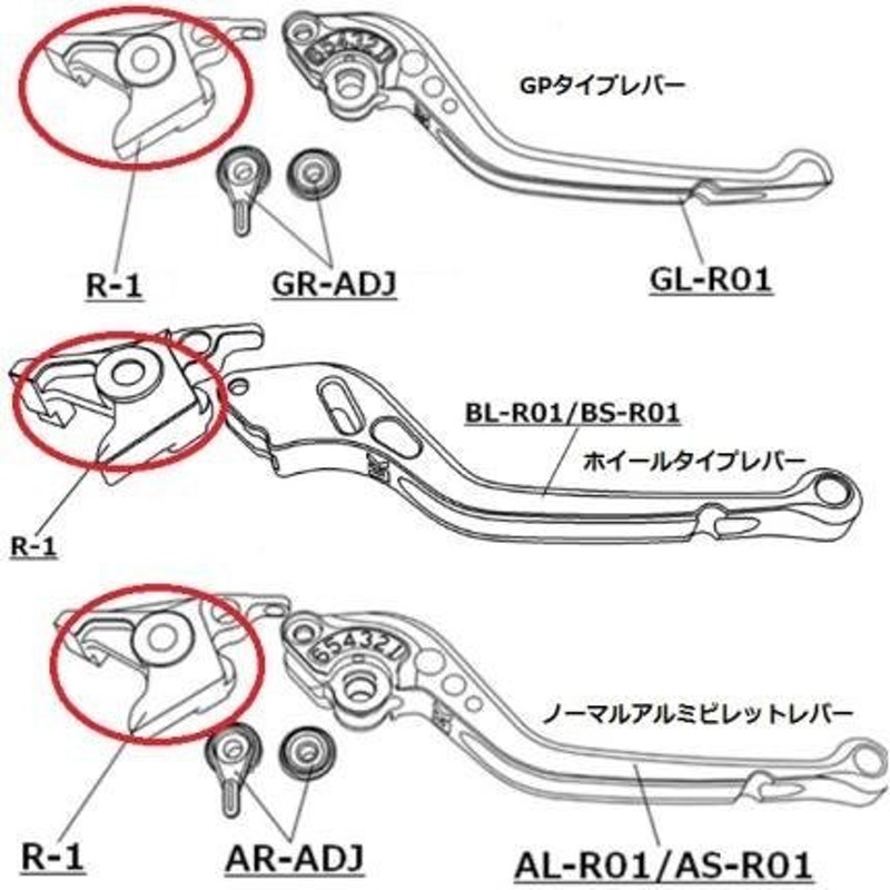 BMW S1000RR 補修用 アルミビレットレバー取付アタッチメント ブレーキ