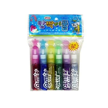 【巨倫】 閃亮 金蔥 膠水筆 6色入 /包(A-1310)