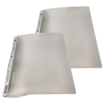 雙德 粉彩3孔夾  透明白  2本