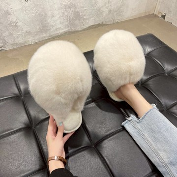 萌系蓬松泡芙棉拖鞋女2021室內平底防滑可愛芙芙奶萌室內家居拖鞋