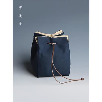 手工素色棉麻個人杯布袋 品茗杯袋 茶杯袋子便攜袋收納旅行茶具包