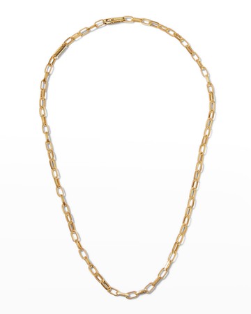18k Unisex Uomo Coiled Open Chain Link Necklace