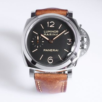 二手品 PANERAI 沛納海 PAM00422 菸草面 手動上鍊 47MM (含2014年保卡及原廠盒子)
