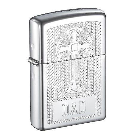 特価Zippo Religious Cross Design Lighter-Father's Day Engraved Gift for Dad並行輸入商品