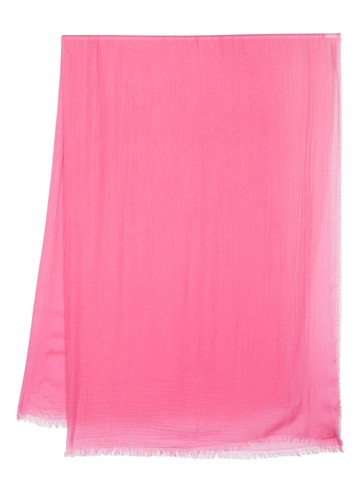 Faliero Sarti - frayed lightweight scarve - women - Silk/Modal - One Size - Pink