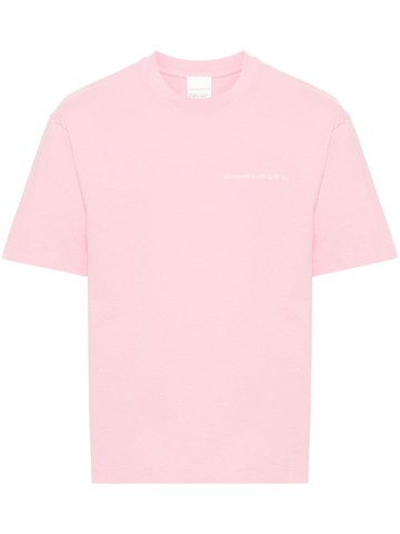 Stockholm Surfboard Club - embroidered-logo cotton T-shirt - unisex - Organic Cotton - XS - Pink