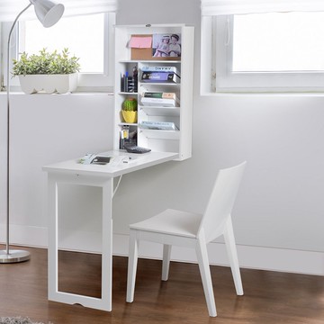 折疊餐桌 小戶型實木掛墻桌隱形靠墻面上學習壁掛畫式可變折疊吧臺餐書飯桌J-550公司貨