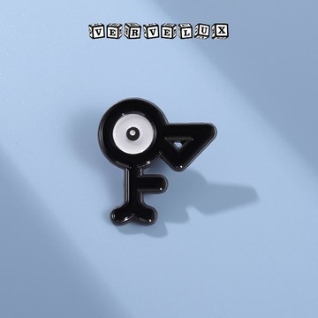 两件9.9折🔥臺灣出貨🔥可開發票✅可愛大眼睛的象形文字造型搞怪迷你屬胸針未知圖騰遊戲周邊飾品