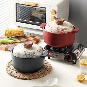 砂鍋3-4人燉鍋家用燃氣耐高溫干燒不裂煤氣灶沙鍋陶瓷鍋湯鍋