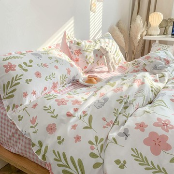 1BEI✨ 簡約小清新碎花ins公主風床上四件套被套組 學生三件式單雙人寢室 宿舍被套床單組枕套