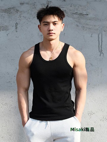 保暖背心Vest Up夏季彈力修身粗羅紋貼身吸汗背心男士健身運動跑步無袖潮-Misaki精品