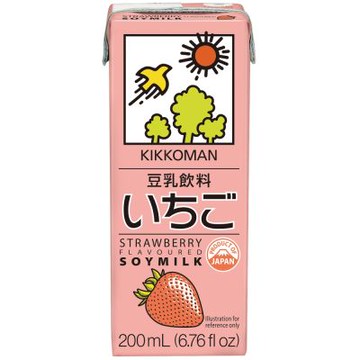 龜甲萬豆乳-草莓風味(200ml) 豆奶 豆漿
