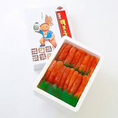 ふるさと納税 芦屋町 宮近　無着色辛子明太子1kg(1本物)　化粧箱包装紙付