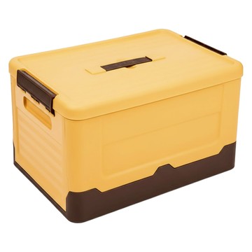 小麥購物 撞色摺疊收納箱 C197 359g  黃色  1個  小(35 x 24 x 23cm)