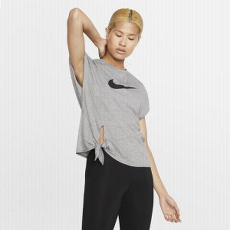 取寄 ナイキ レディース サイド タイ ショートスリーブ Tシャツ Nike Women S Side Tie S S T Shirt Carbon Heather 通販 Lineポイント最大1 0 Get Lineショッピング